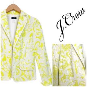 J.Crew Yellow Paisley Blazer